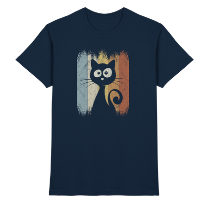 Retro Katze Silhouette - Premium Shirt