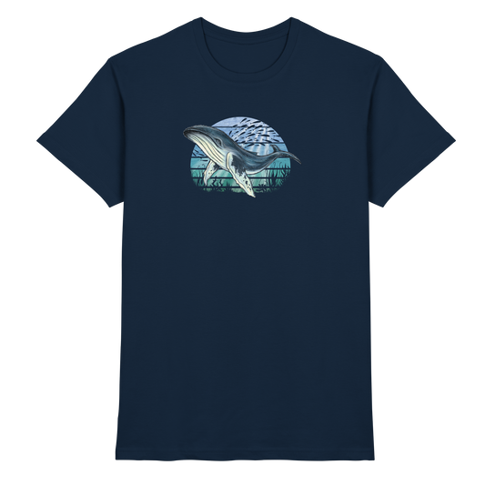 Retro Unterwasser Buckelwal - Premium Shirt