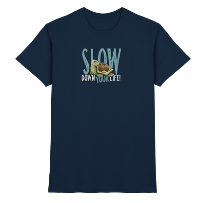 Slow Down Your Life Schildkröte - Premium Shirt