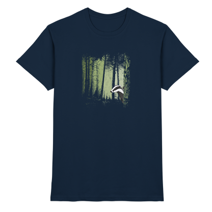 frecher Dachs im Zwielicht Wald - Premium Shirt