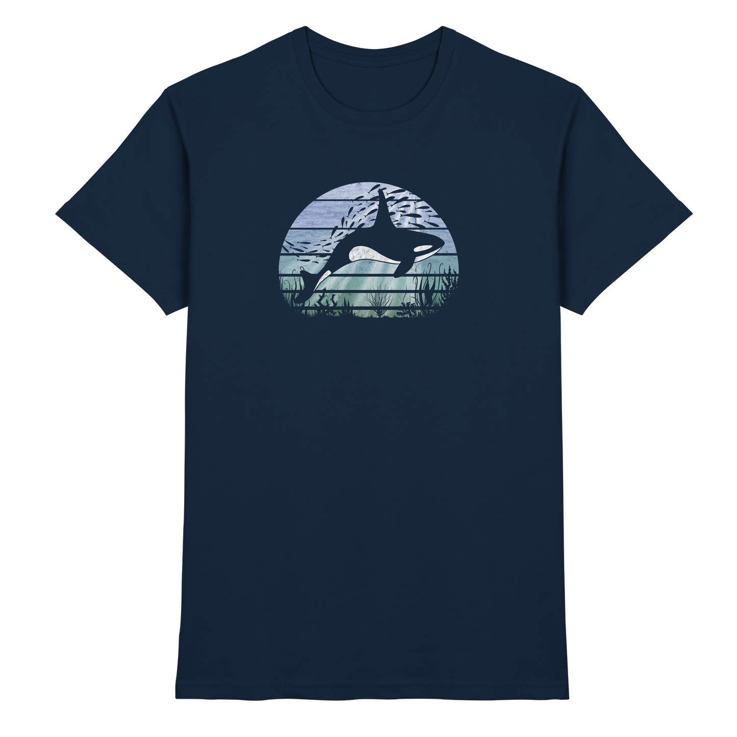 Retro Tiefsee Schwertwal Orca - Premium Shirt