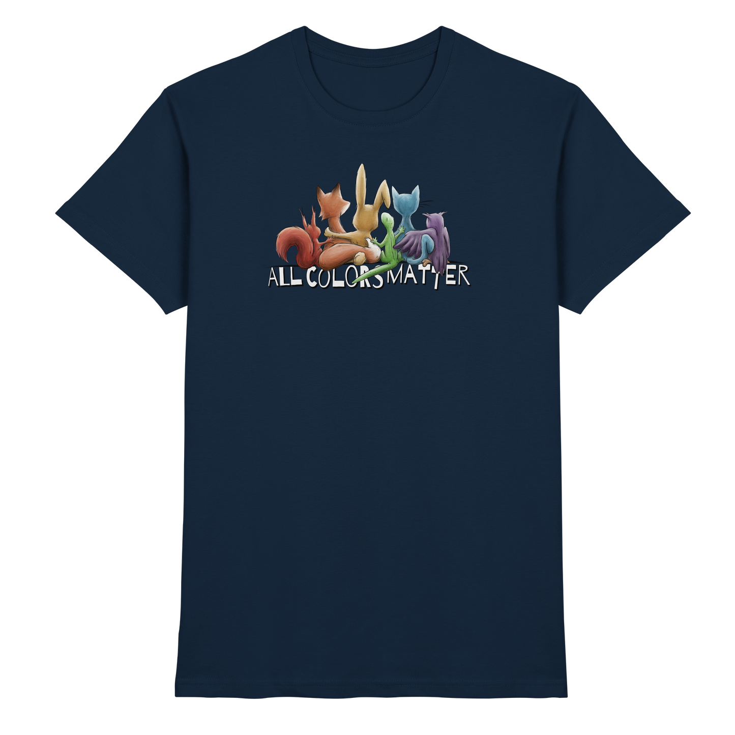 All Colors Matter! Regenbogen Tiere für Vielfalt - Premium Shirt