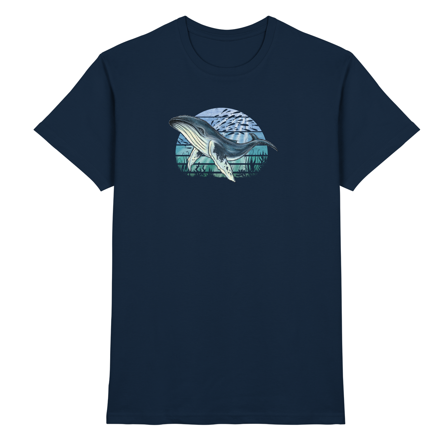 Retro Unterwasser Buckelwal - Premium Shirt