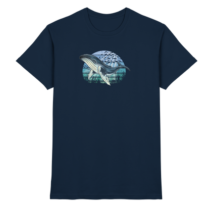 Retro Unterwasser Buckelwal - Premium Shirt