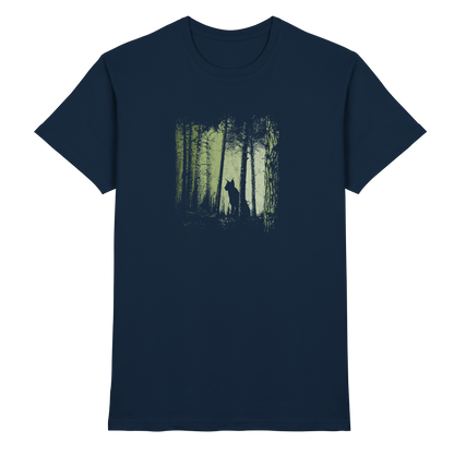Luchs Wildkatze im Zwielicht Wald - Premium Shirt