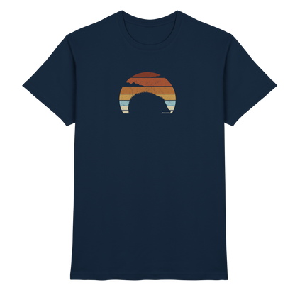 Retro Igel Silhouette im Sonnenuntergang - Premium Shirt
