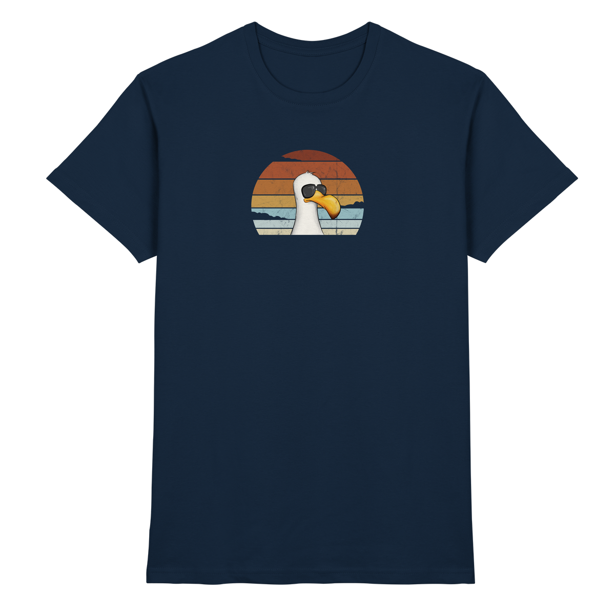 Cool lässige Retro Möwe - Premium Shirt