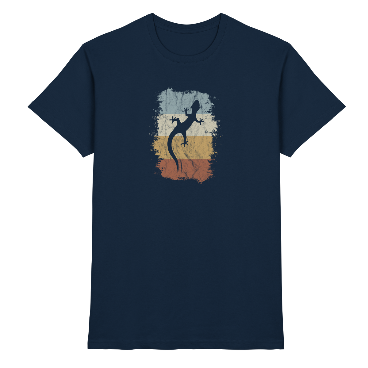 Retro Gecko Salamander Silhouette - Premium Shirt