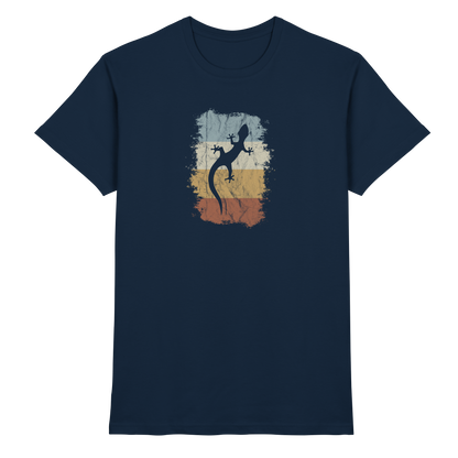 Retro Gecko Salamander Silhouette - Premium Shirt