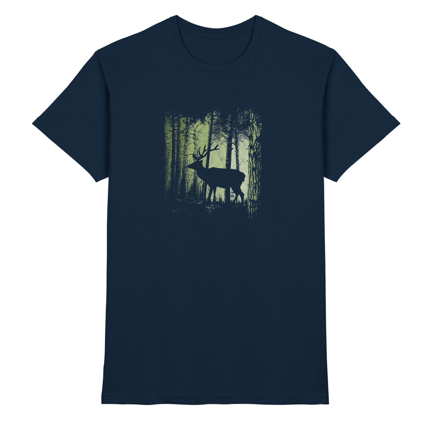 Hirsch im Zwielicht Wald - Premium Shirt