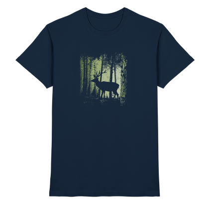 Hirsch im Zwielicht Wald - Premium Shirt