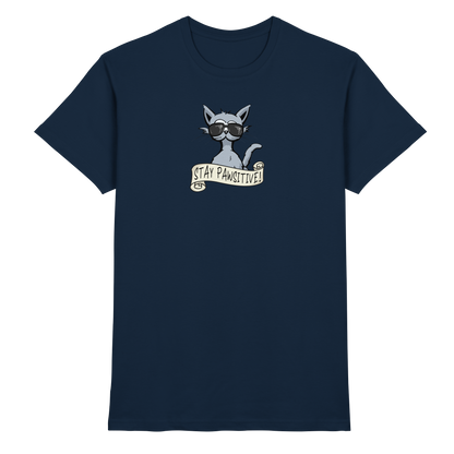 Stay Pawsitive Bleib lässig Hipster Katze - Premium Shirt