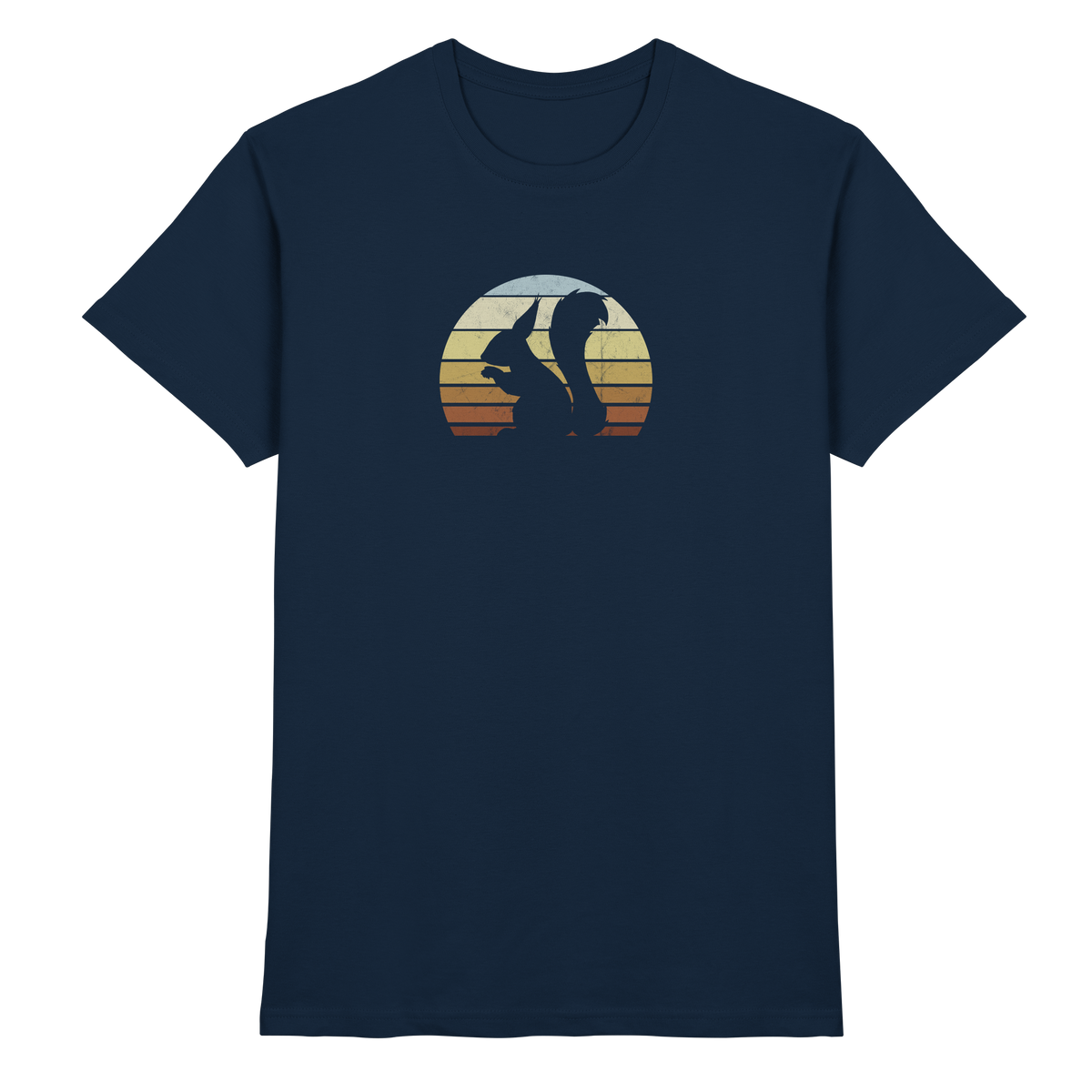 Retro Eichhörnchen Silhouette - Premium Shirt
