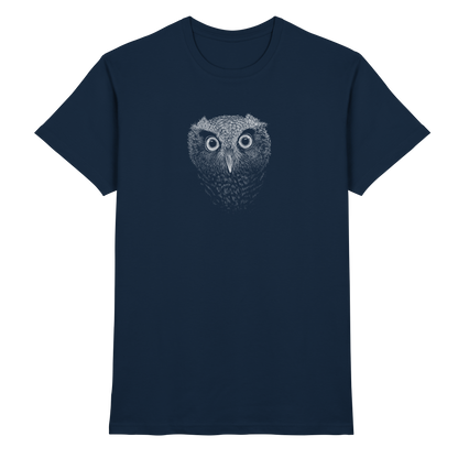 Eule Kritzelkunst Illustration - Premium Shirt