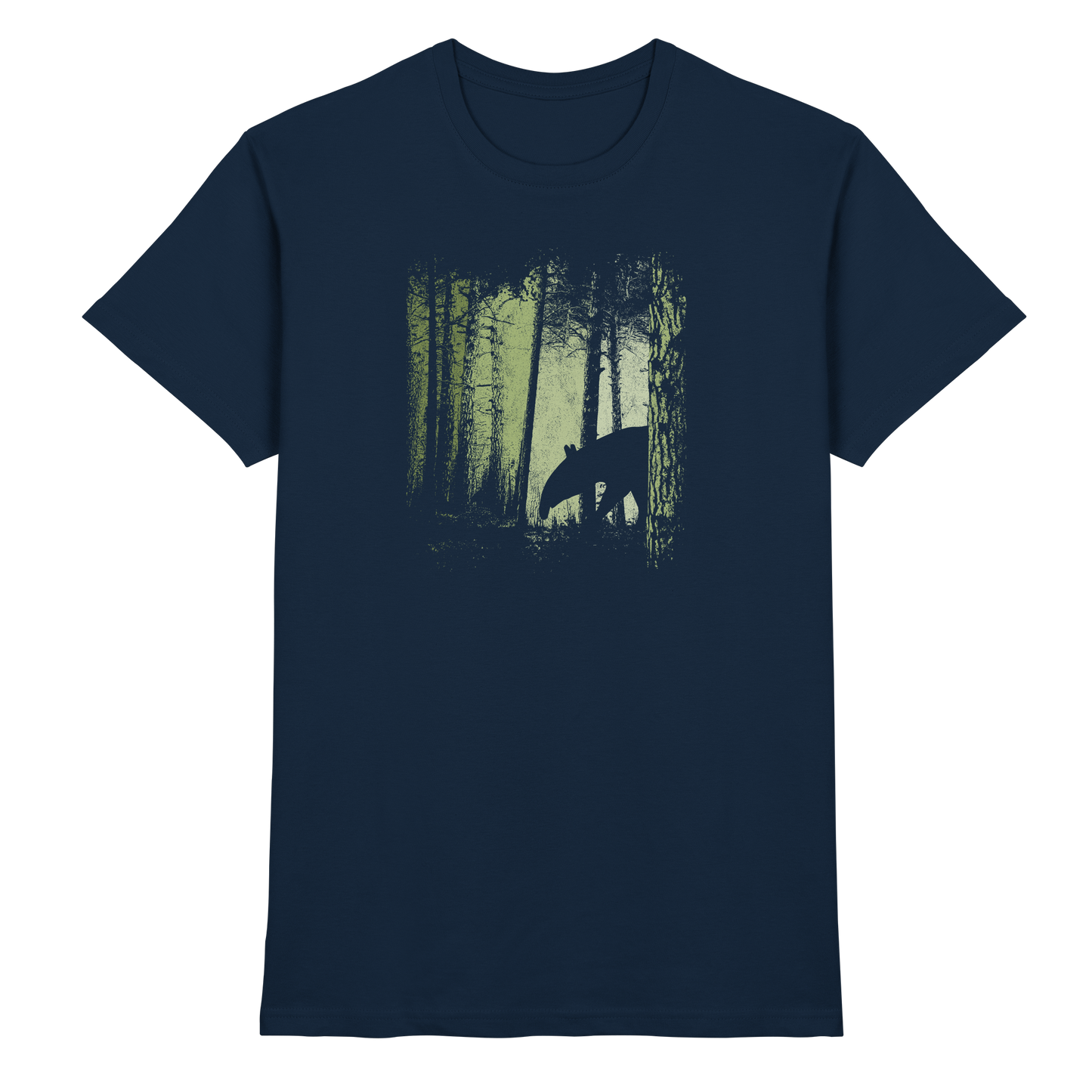 Lässiger Tapir im Zwielicht Wald - Premium Shirt