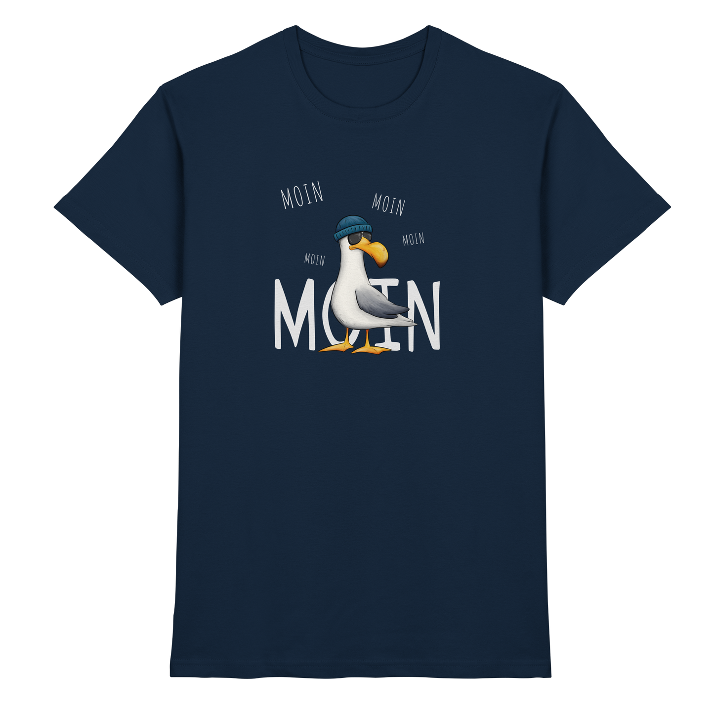 Moin Moin Lässige Hipster Möwe  - Premium Shirt