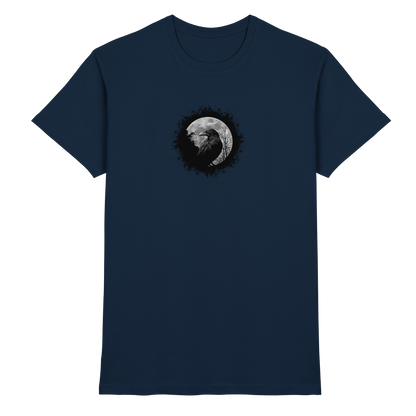 Schwarzer Rabe bei Vollmond  - Premium Shirt
