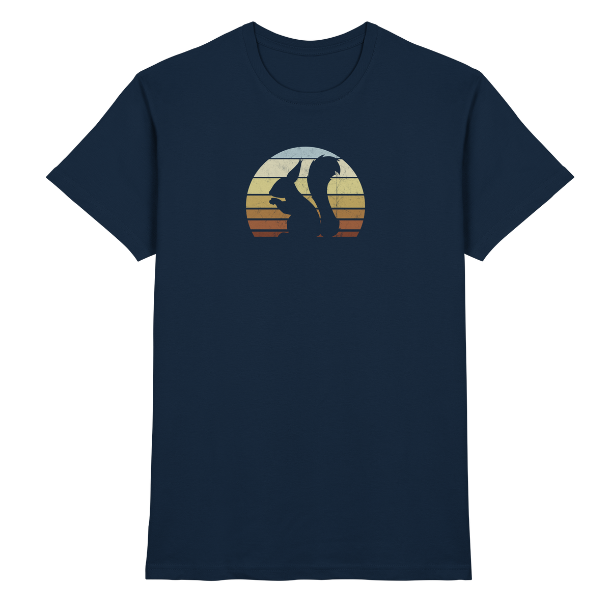 Retro Eichhörnchen Silhouette - Premium Shirt