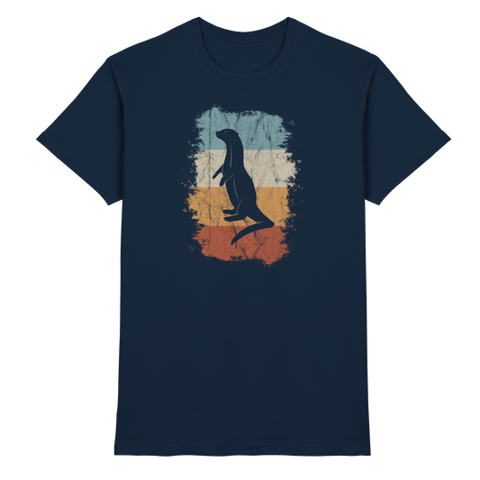 Retro Otter Fischotter Silhouette - Premium Shirt
