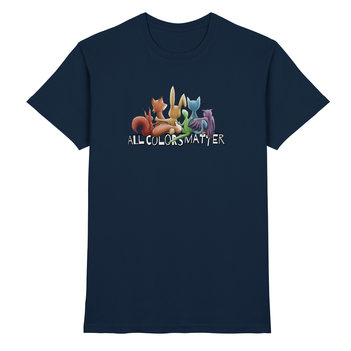 All Colors Matter! Regenbogen Tiere für Vielfalt - Premium Shirt