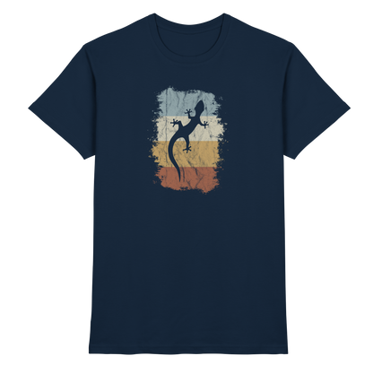 Retro Gecko Salamander Silhouette - Premium Shirt