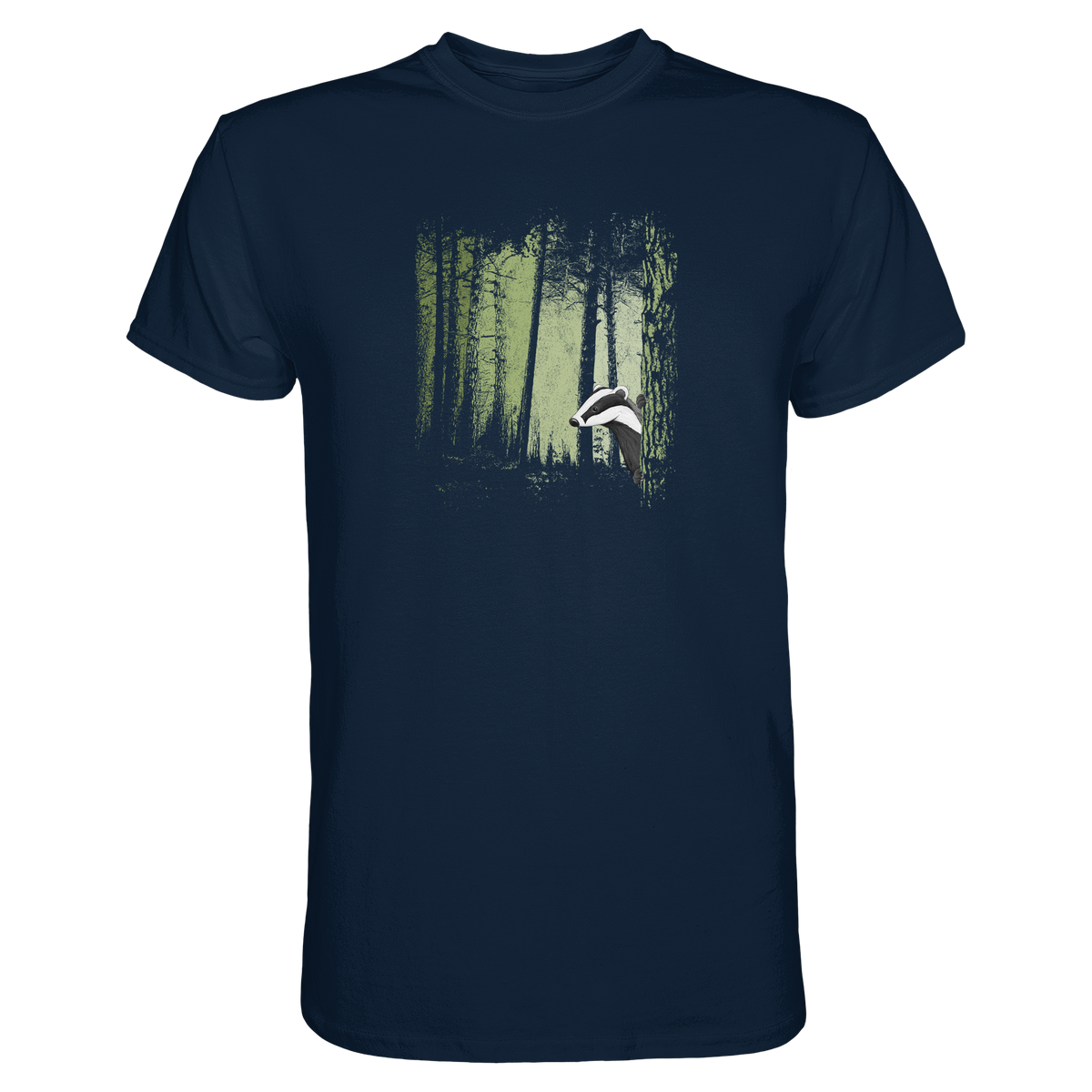 frecher Dachs im Zwielicht Wald - Premium Shirt