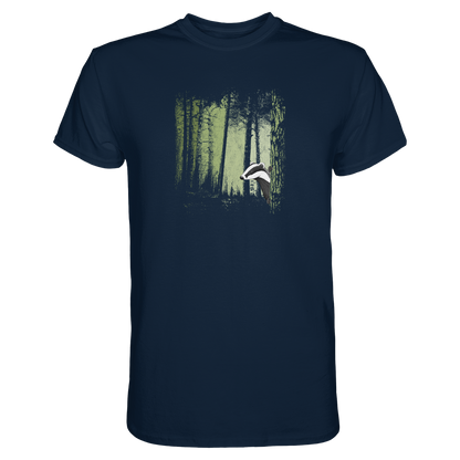 frecher Dachs im Zwielicht Wald - Premium Shirt