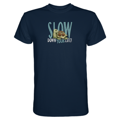 Slow Down Your Life Schildkröte - Premium Shirt