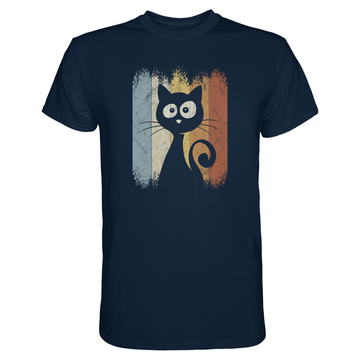 Retro Katze Silhouette - Premium Shirt