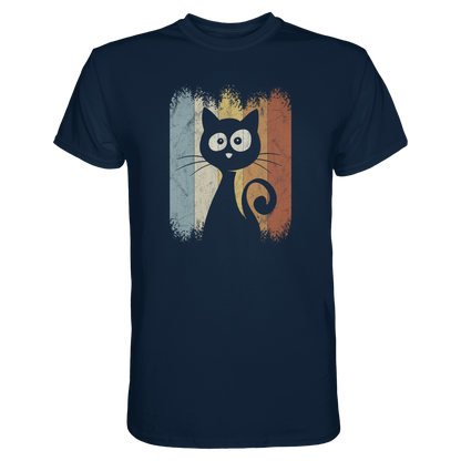 Retro Katze Silhouette - Premium Shirt