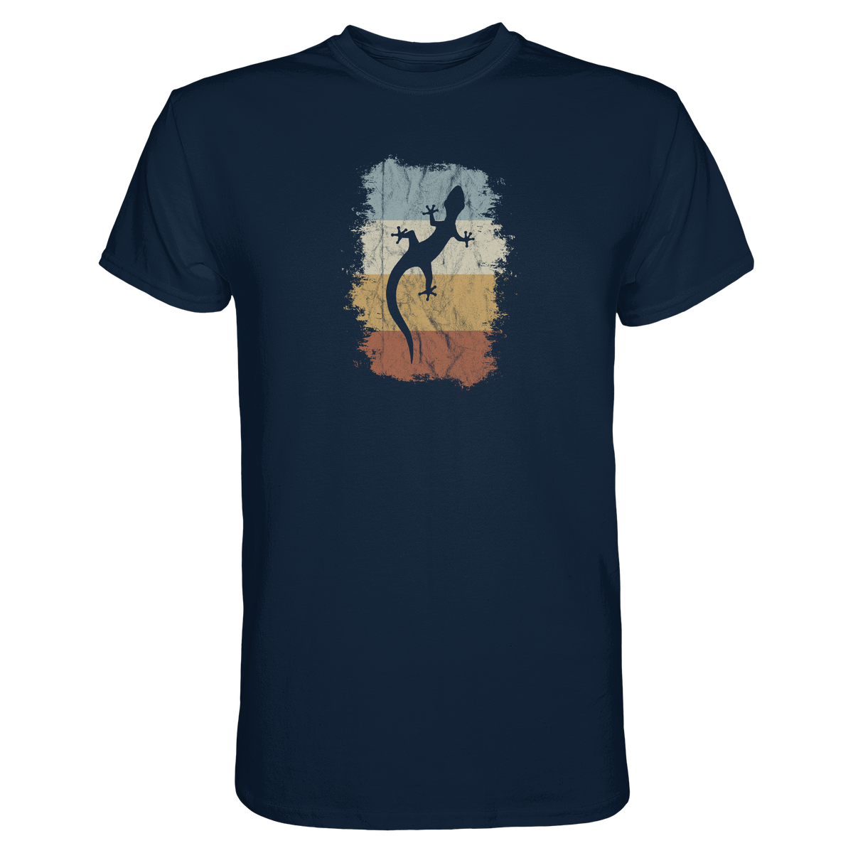 Retro Gecko Salamander Silhouette - Premium Shirt