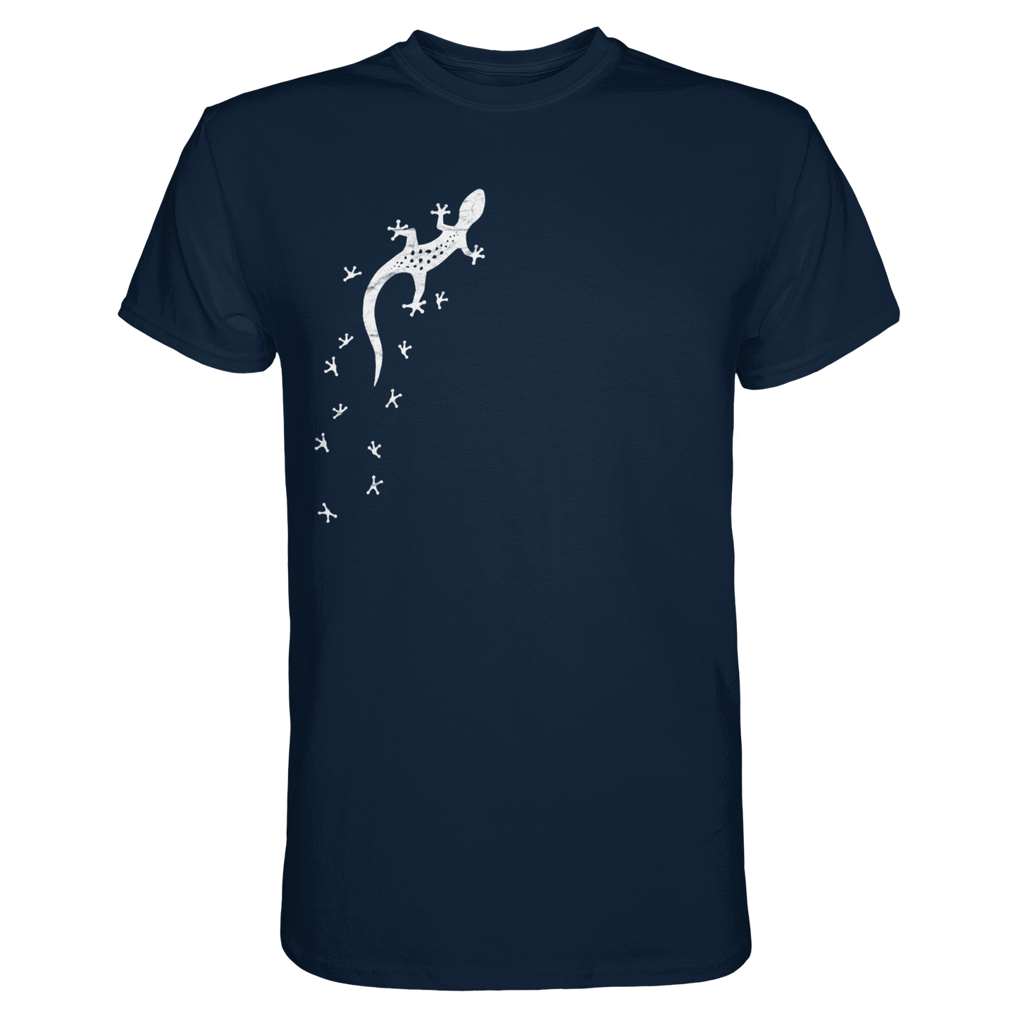 Gecko Eidechse Silhouette hell - Premium Shirt