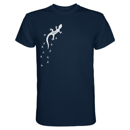 Gecko Eidechse Silhouette hell - Premium Shirt