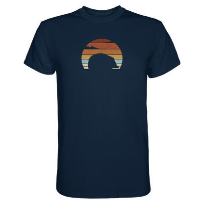 Retro Igel Silhouette im Sonnenuntergang - Premium Shirt