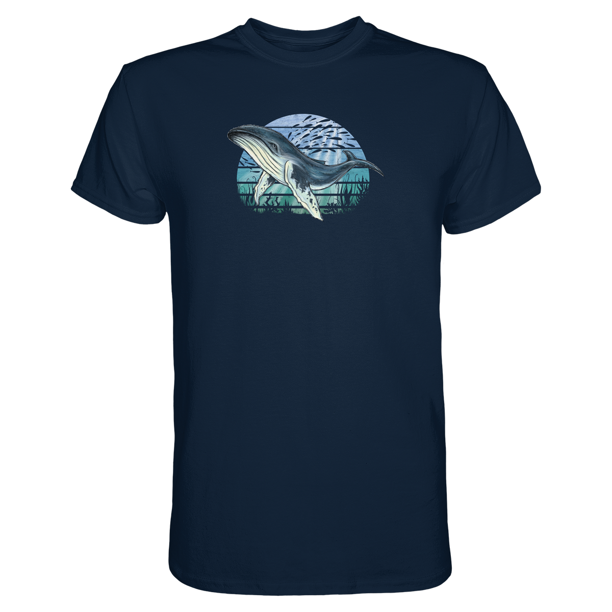 Retro Unterwasser Buckelwal - Premium Shirt
