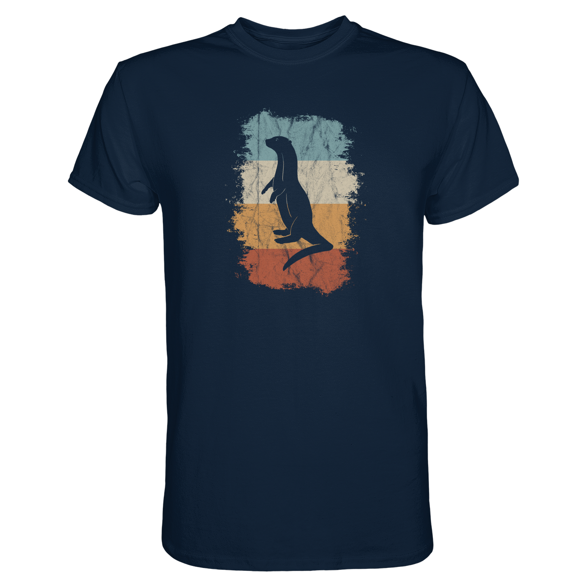 Retro Otter Fischotter Silhouette - Premium Shirt