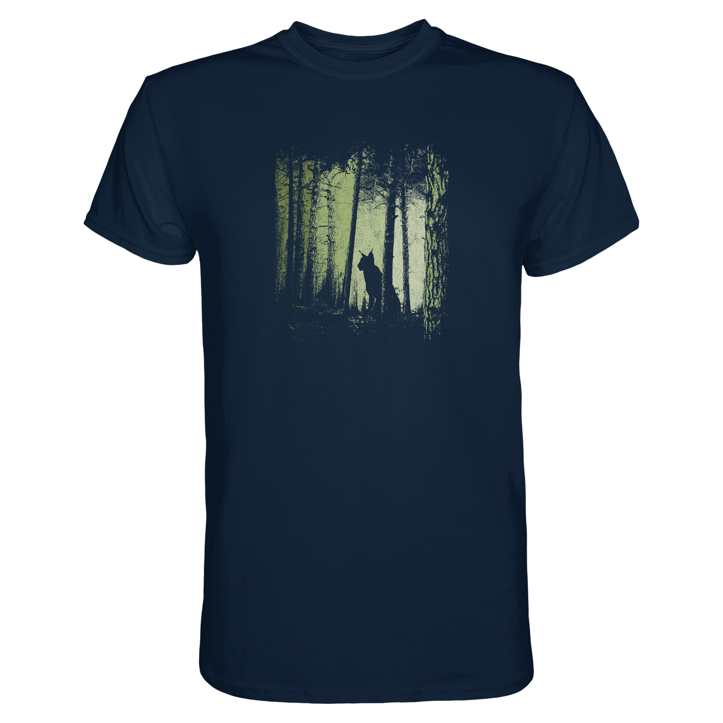 Luchs Wildkatze im Zwielicht Wald - Premium Shirt