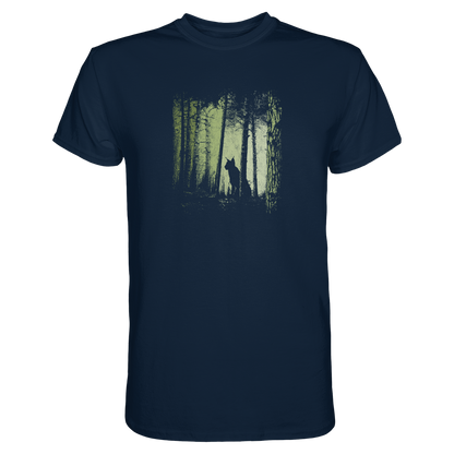 Luchs Wildkatze im Zwielicht Wald - Premium Shirt