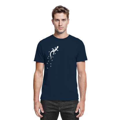 Gecko Eidechse Silhouette hell - Premium Shirt