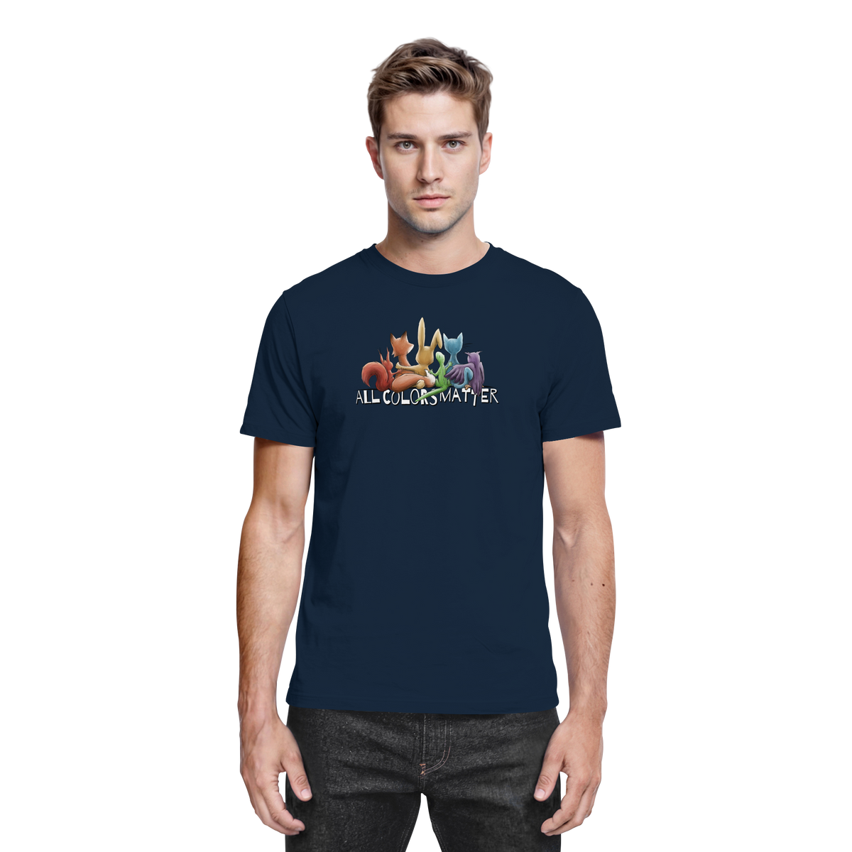All Colors Matter! Regenbogen Tiere für Vielfalt - Premium Shirt