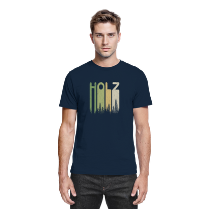 Holz Retro Wald Schriftzug - Premium Shirt