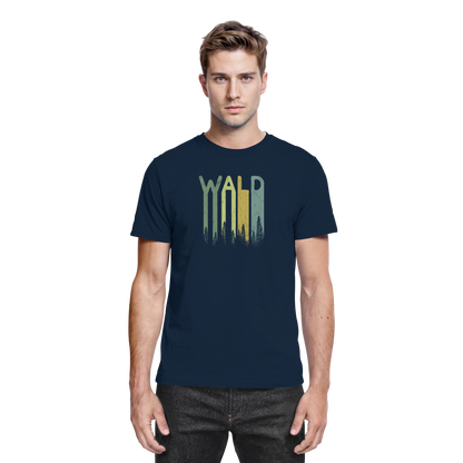 Wald Retro Forst Schriftzug - Premium Shirt