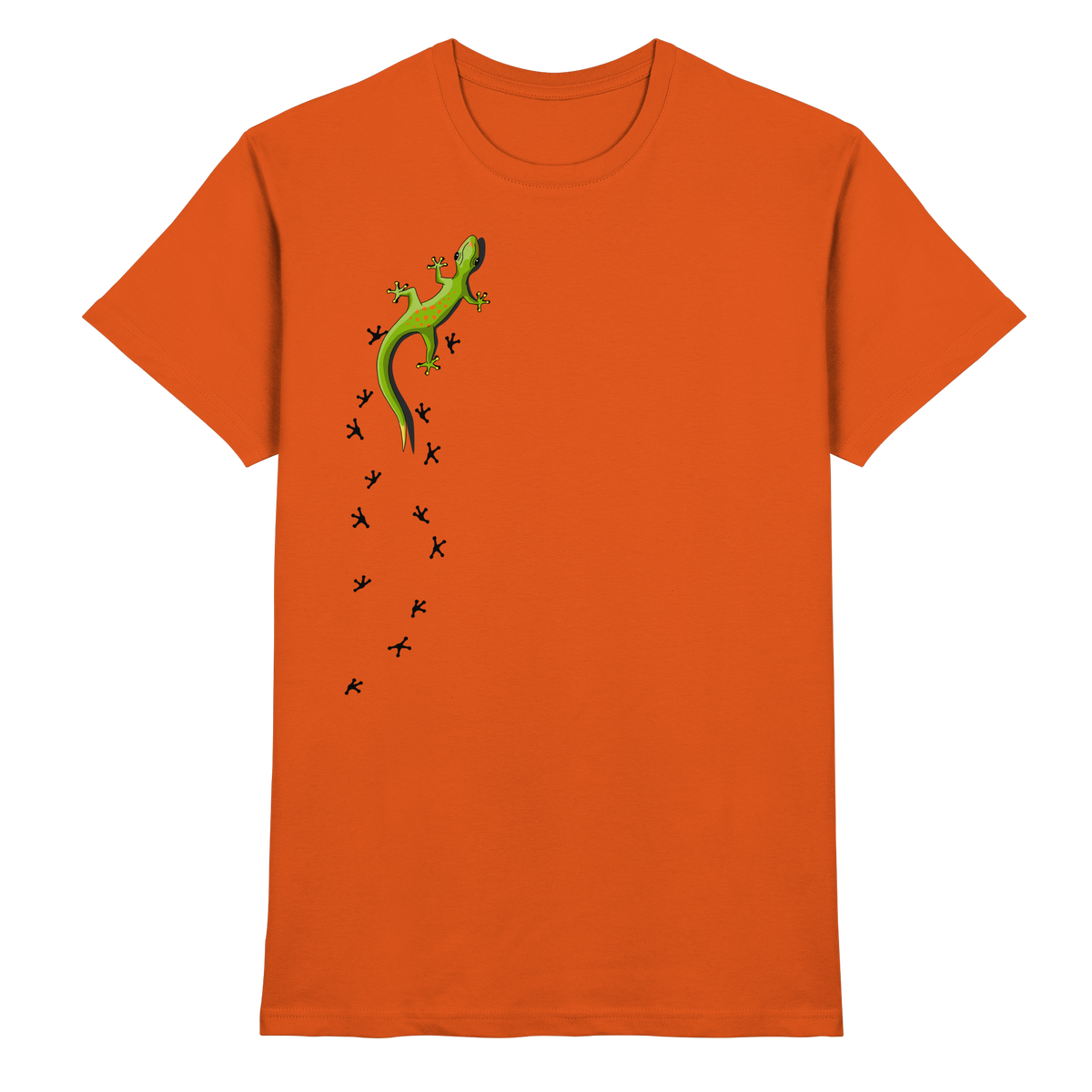 Kletternder Gecko mit Spuren - Premium Shirt