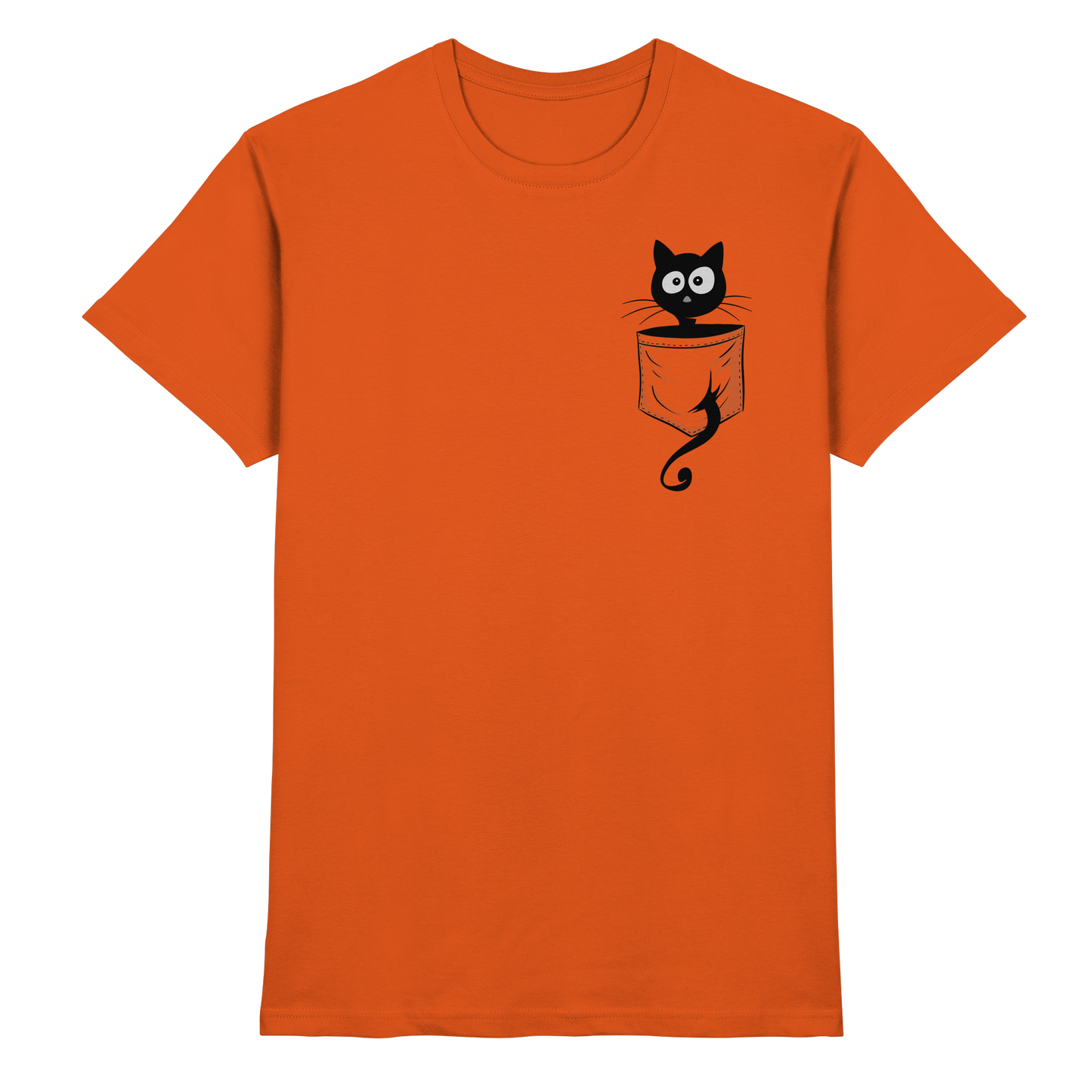 Schwarze Katze in der Tasche - Premium Shirt