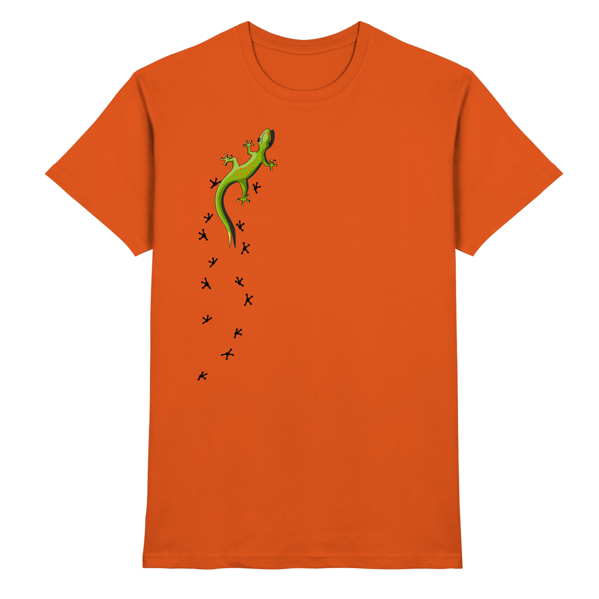 Kletternder Gecko mit Spuren - Premium Shirt