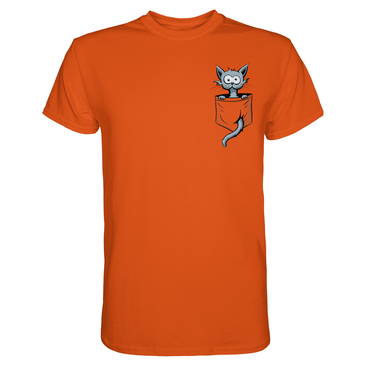 Verrückte Katze in Deiner Brust-Tasche - Premium Shirt