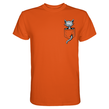 Verrückte Katze in Deiner Brust-Tasche - Premium Shirt