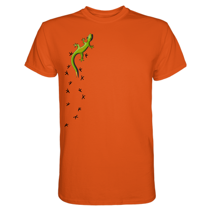 Kletternder Gecko mit Spuren - Premium Shirt