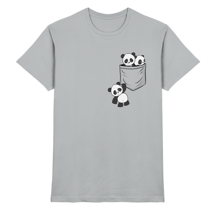 Kawaii Pandas in der Tasche - Premium Shirt