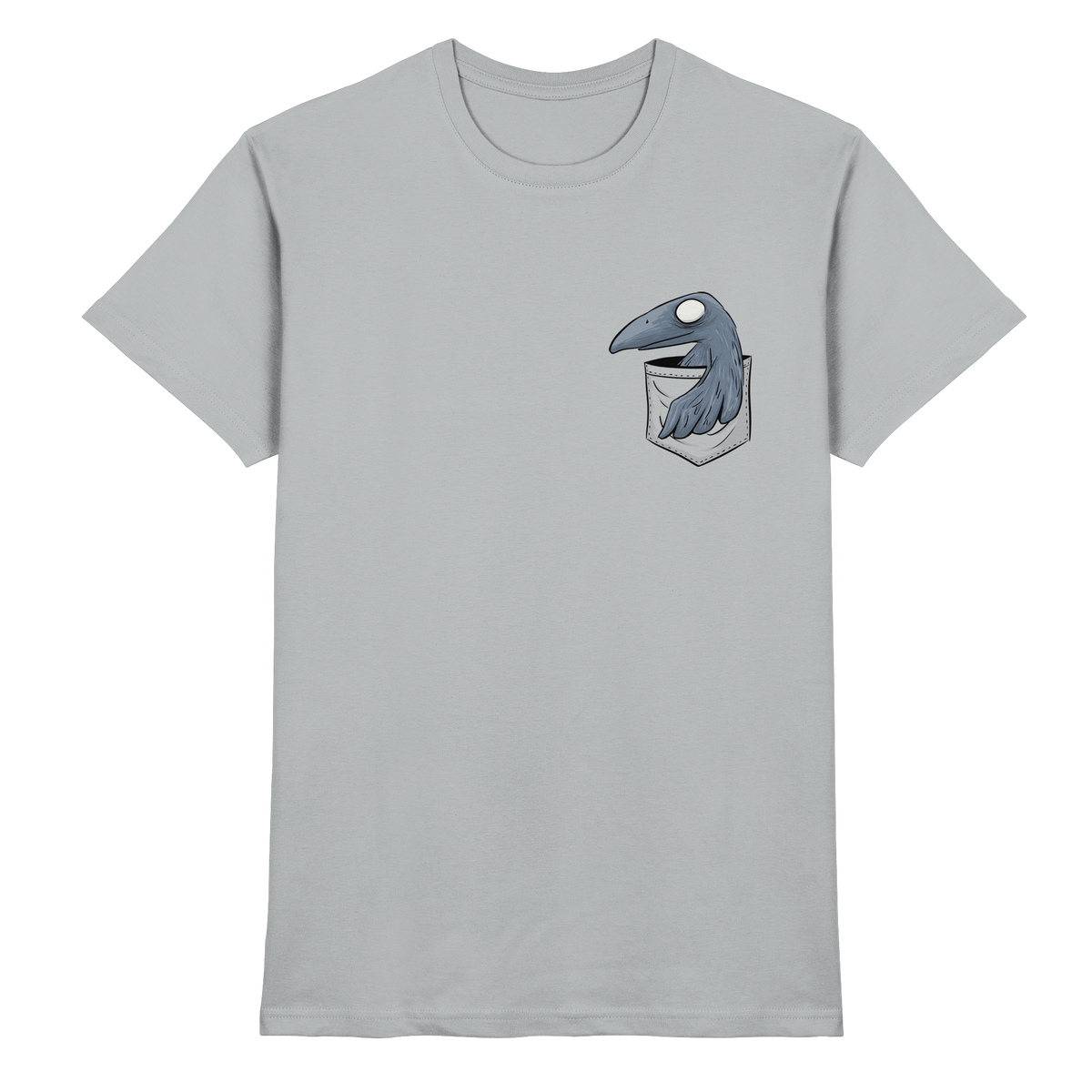 Grufti Rabe Krähe in der Tasche - Premium Shirt